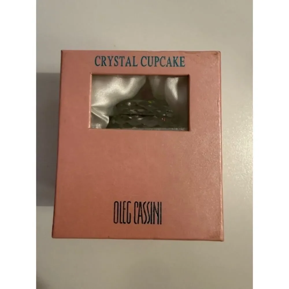 Oleg Cassini Crystal Cupcake Pastel Gems in Original Pink Box Signed